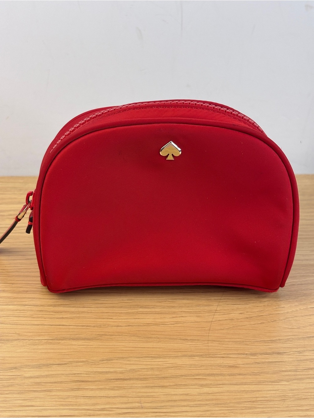 Kate Spade Jae Small Red Nylon Cosmetic Zip‎ Pouch